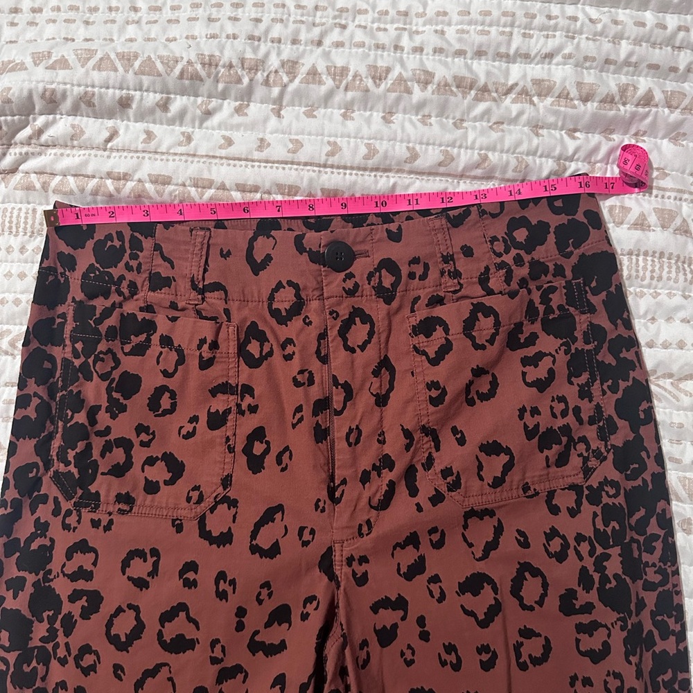 Maeve Brown Leopard Print Cropped Pants - Picture 7 of 7